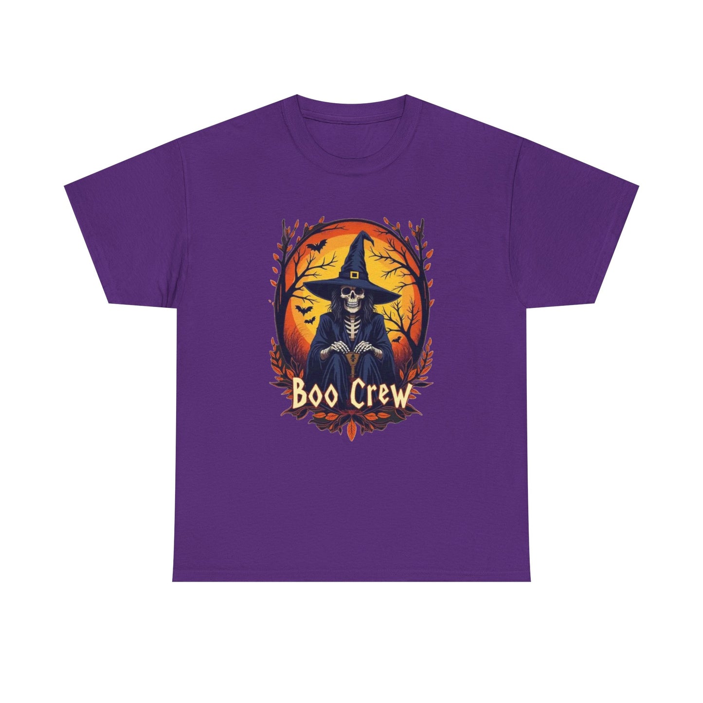 Boo Crew Halloween T-Shirt — Witch Skeleton Spooky Graphic Tee