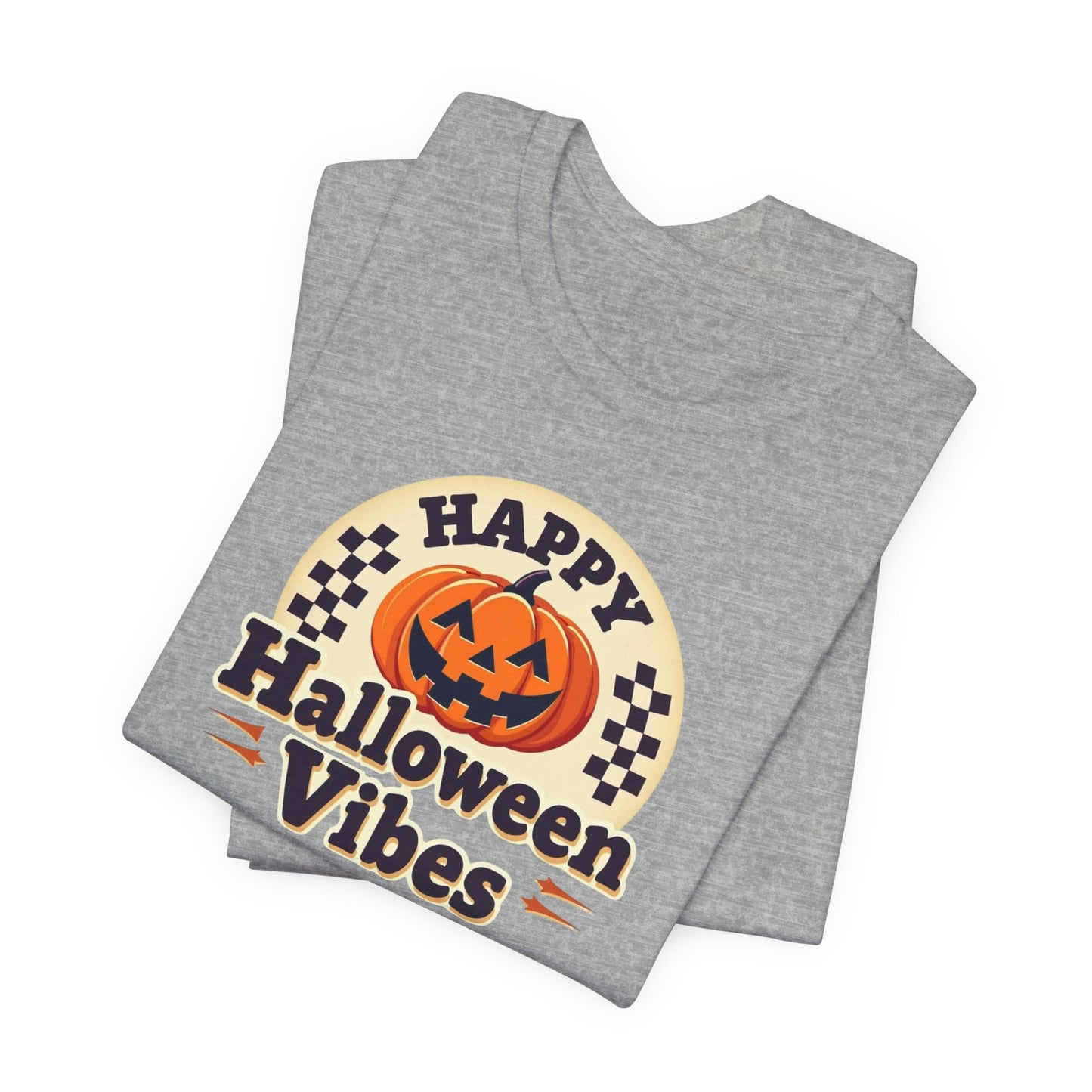 Happy Halloween Vibes Tee — Retro Pumpkin Halloween T-Shirt