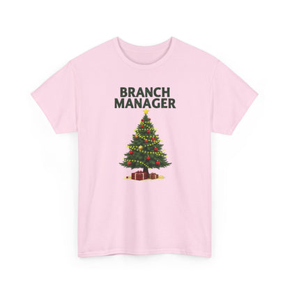 Branch Manager Christmas T‑Shirt - Funny Office Xmas Tree Tee