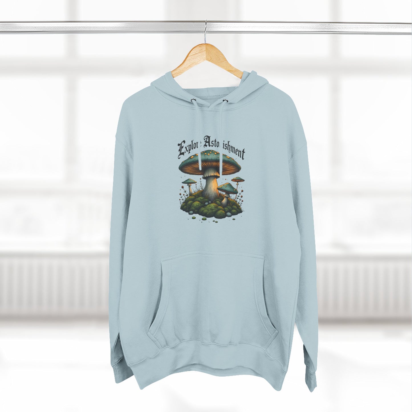 Mushroom Forest Hoodie - 'Earth And Adventure' Vintage Fungi Graphic Pullover