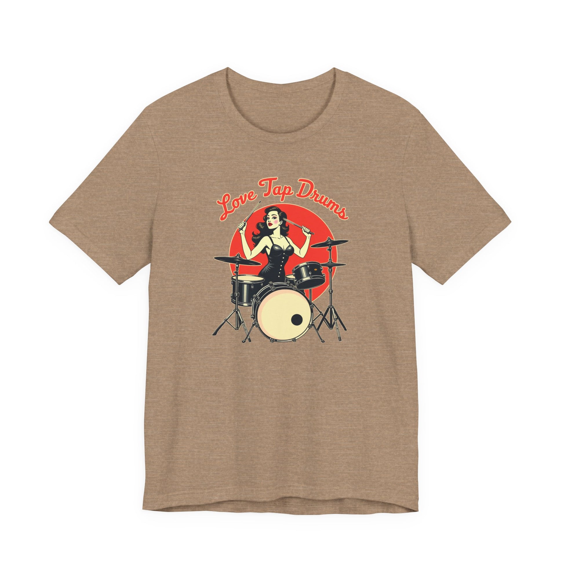 Love Tap Drums, Drummer Tee - Perfect for Music Lovers, Band Merch, Gifts for Musicians, Concerts, Casual Wear, Love Tap Drums - Psychonaut Swag
