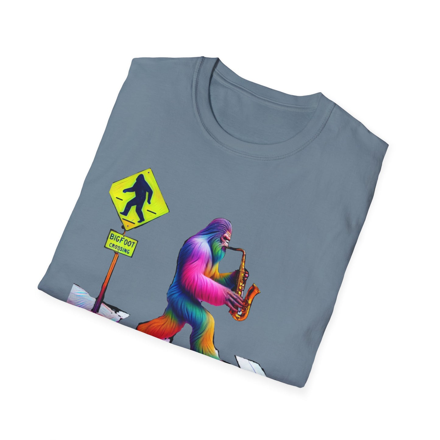 Sax-Squatch, Unisex Softstyle T-Shirt