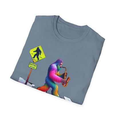 Sax-Squatch, Unisex Softstyle T-Shirt