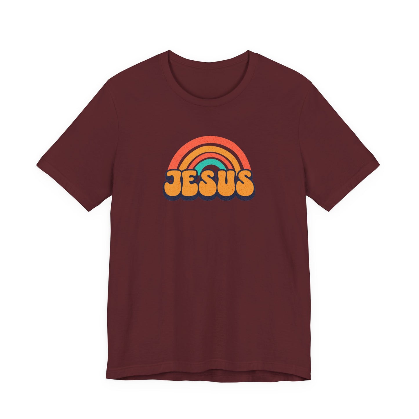Jesus Rainbow T-Shirt — Retro Christian Faith Tee