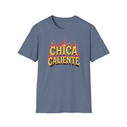 Hot Chick, Flame T-Shirt, Trendy Graphic Tee, Chica Caliente Shirt, Gift for Her, Summer Fashion, Casual Style - Psychonaut Swag
