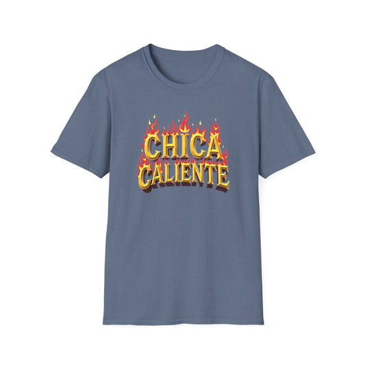 Hot Chick, Flame T-Shirt, Trendy Graphic Tee, Chica Caliente Shirt, Gift for Her, Summer Fashion, Casual Style - Psychonaut Swag