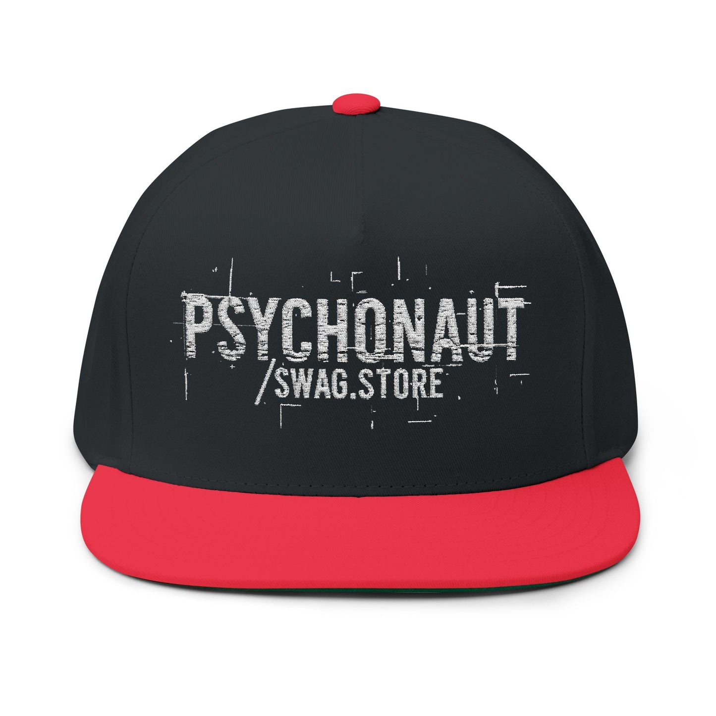 Flat Bill Cap (Psychonaut) - Stylish Embroidered Snapback, Perfect for Streetwear, Festivals, Casual Outings, Gifts
