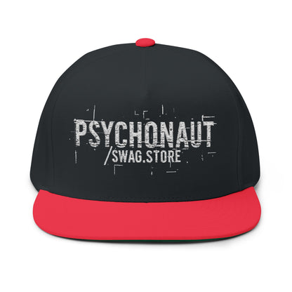 Flat Bill Cap (Psychonaut) - Stylish Embroidered Snapback, Perfect for Streetwear, Festivals, Casual Outings, Gifts