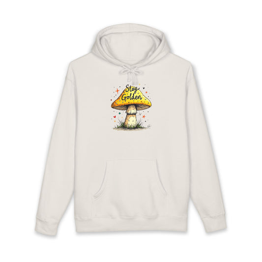 Stay Golden Mushroom Hoodie — Cozy Nature Graphic Pullover