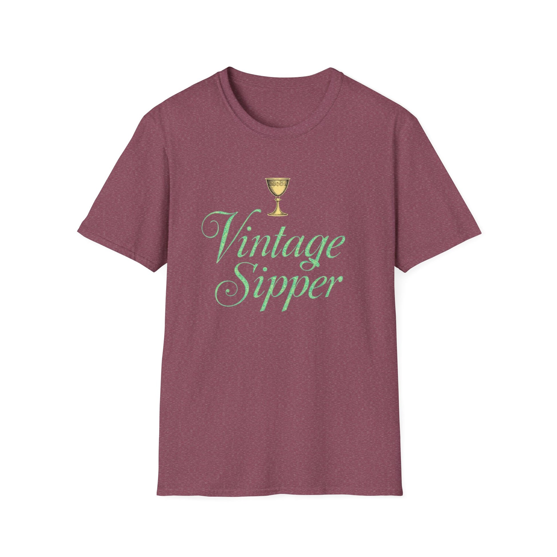 Vintage Sipper Unisex Softstyle T-Shirt, Casual Wear, Gift for Wine Lovers, Bar Night, Vintage Inspired Apparel - Psychonaut Swag