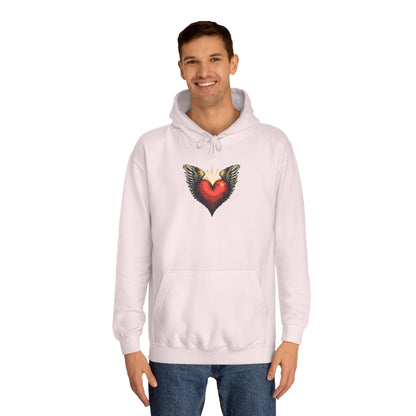 Free Heart, Unisex College Hoodie