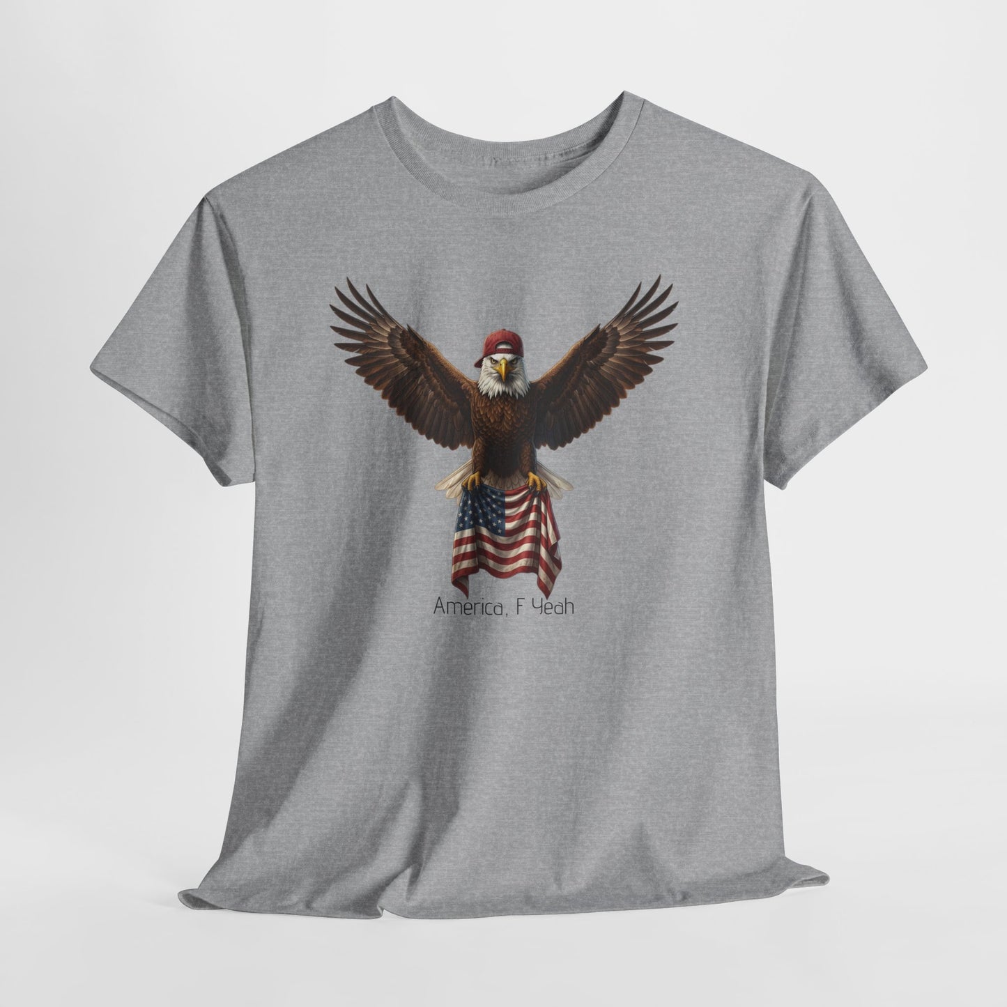 America F Yeah Eagle Tee — Patriotic Flag Graphic Shirt