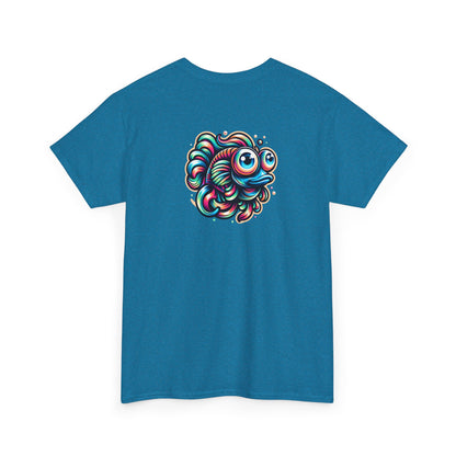 Psychedelic Fish Graphic Unisex Heavy Cotton Tee - Fun & Vibrant Apparel - Psychonaut Swag