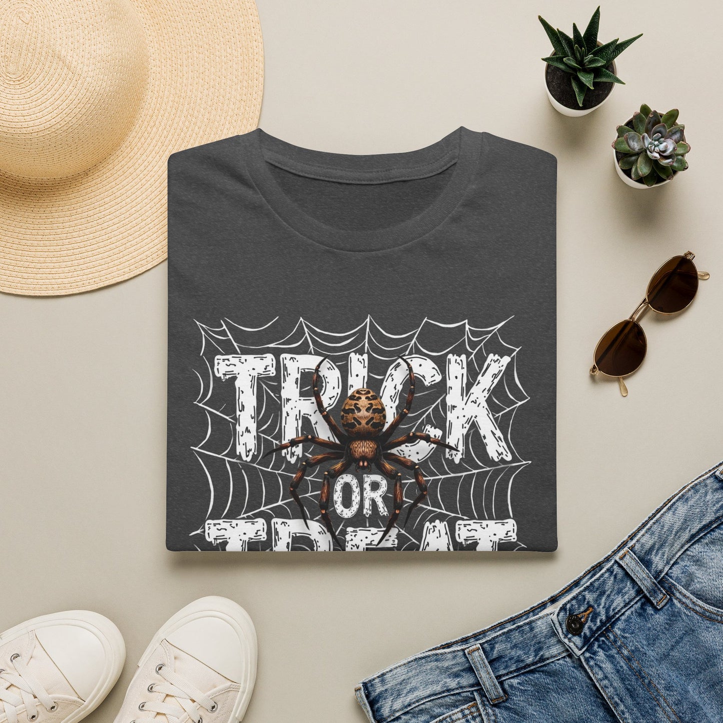 Trick or Treat Spider Tee — Halloween Graphic T-Shirt