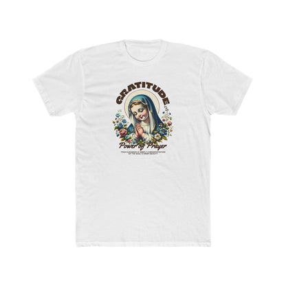 Gratitude Prayer Tee — Vintage Madonna Floral Cotton Shirt