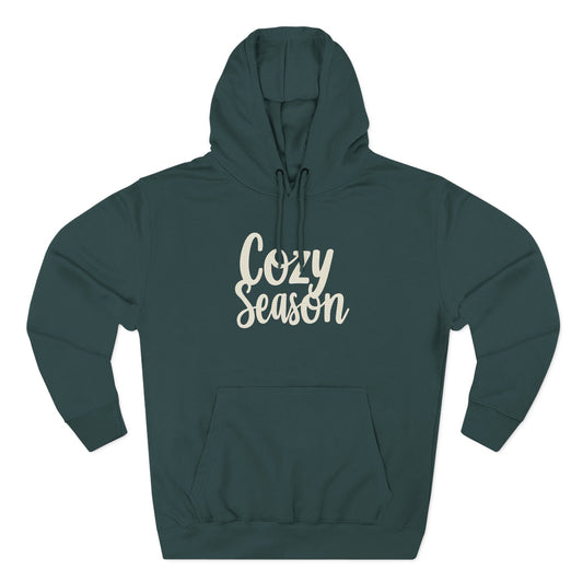 Cozy Season Hoodie — Soft Fleece Pullover with Script Graphic