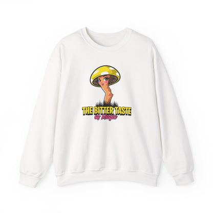 The Bitter Taste of Magic, Mushroom, Unisex Heavy Blend™ Crewneck Sweatshirt - Psychonaut Swag