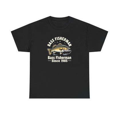 Bass Fisherman T-Shirt – "Bass Fisherman Since 1985" Vintage Fishing Tee
