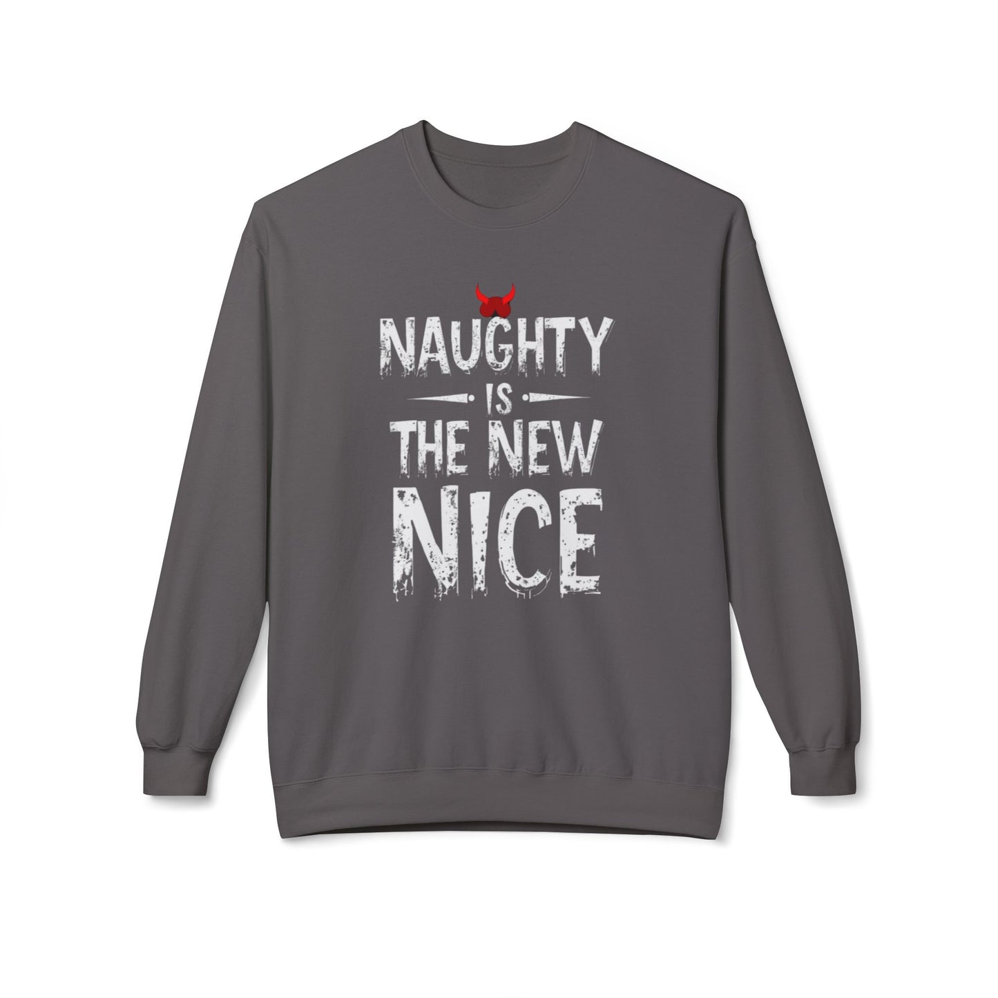 Naughty is the new nice, Unisex Midweight Softstyle Fleece Crewneck Sweatshirt