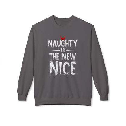 Naughty is the new nice, Unisex Midweight Softstyle Fleece Crewneck Sweatshirt