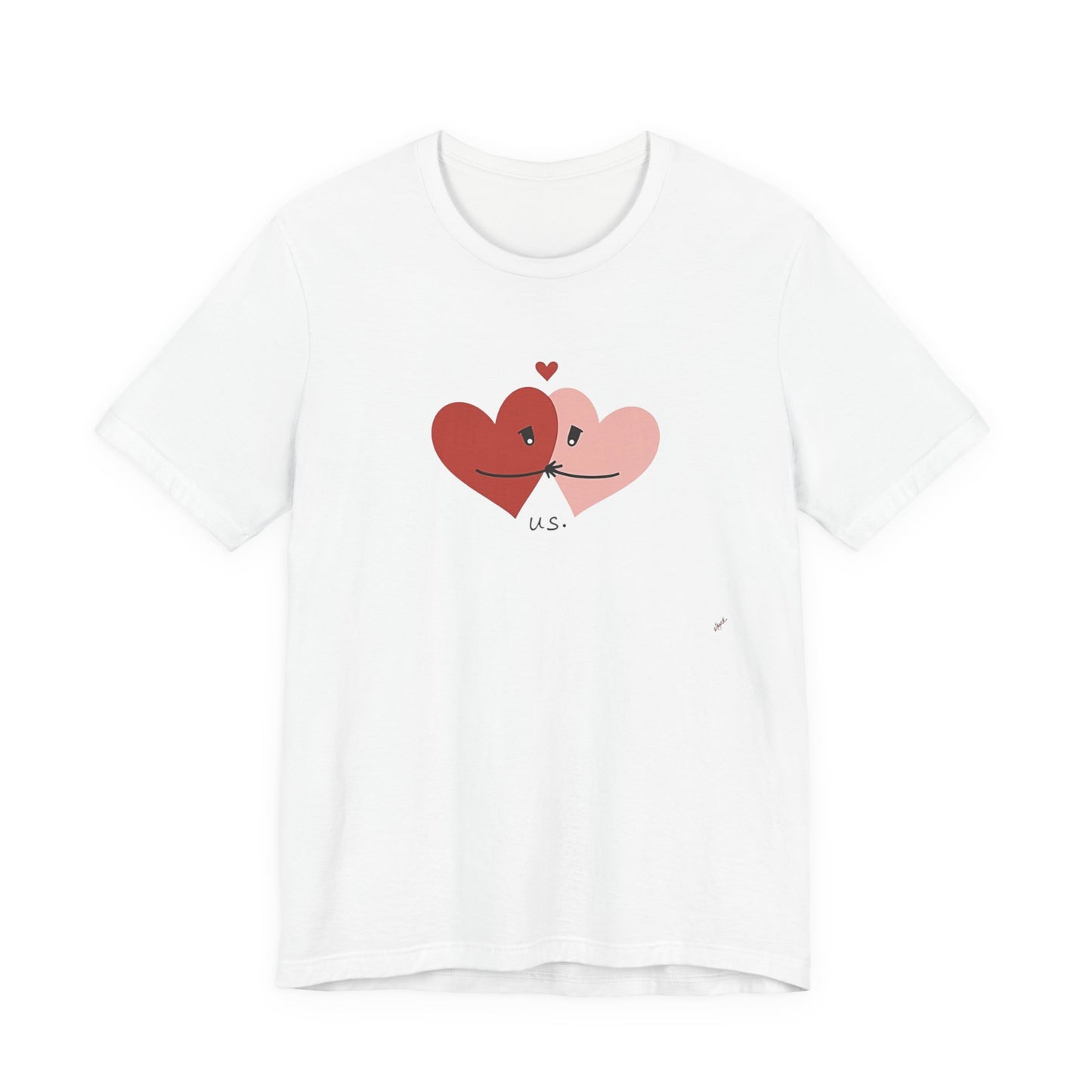 T-Shirt — Cute Kissing Hearts "Us" Valentine Tee