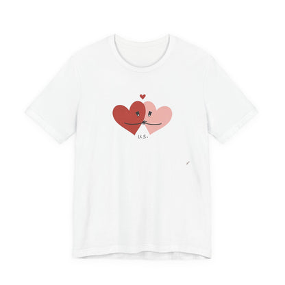 T-Shirt — Cute Kissing Hearts "Us" Valentine Tee