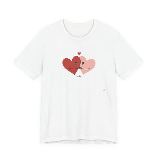 T-Shirt — Cute Kissing Hearts "Us" Valentine Tee