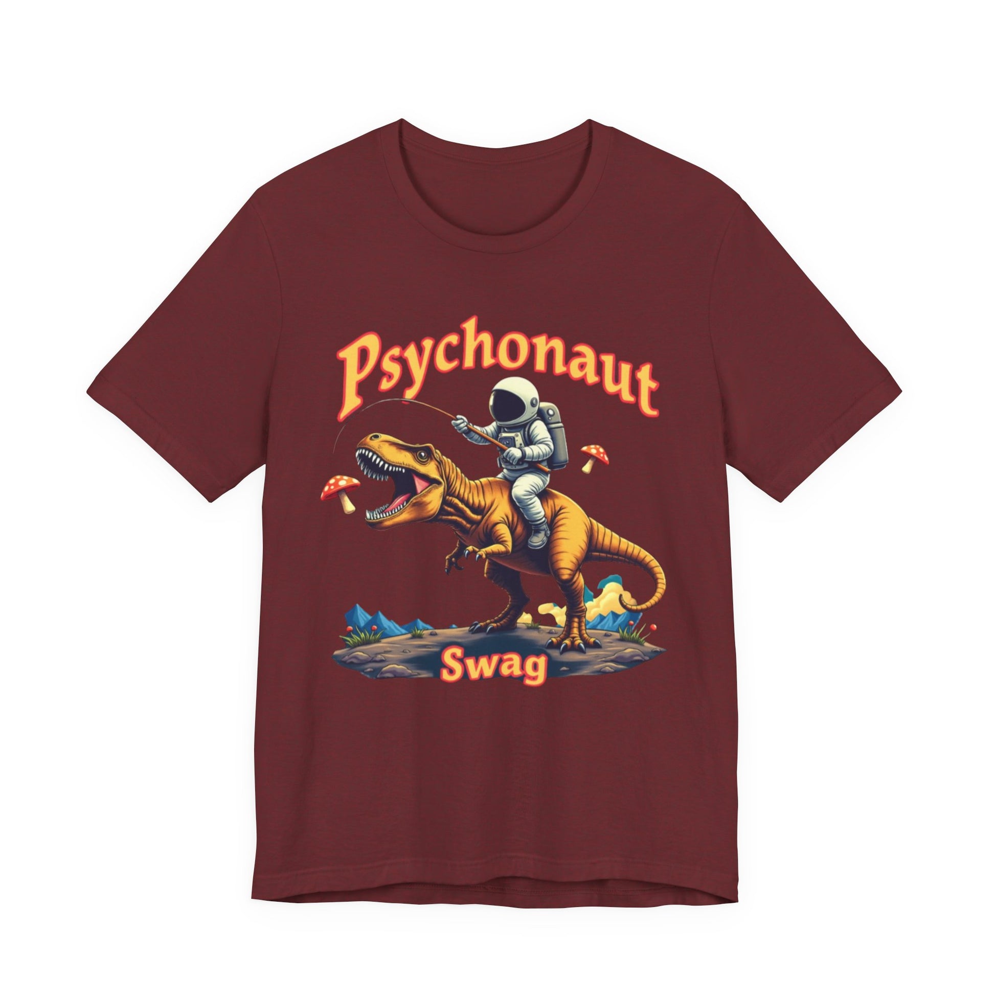 Psychonaut T-Rex Tee - Cool Retro Unisex Jersey Short Sleeve Shirt, Perfect for Gifts, Festivals, and Everyday Wear - Psychonaut Swag