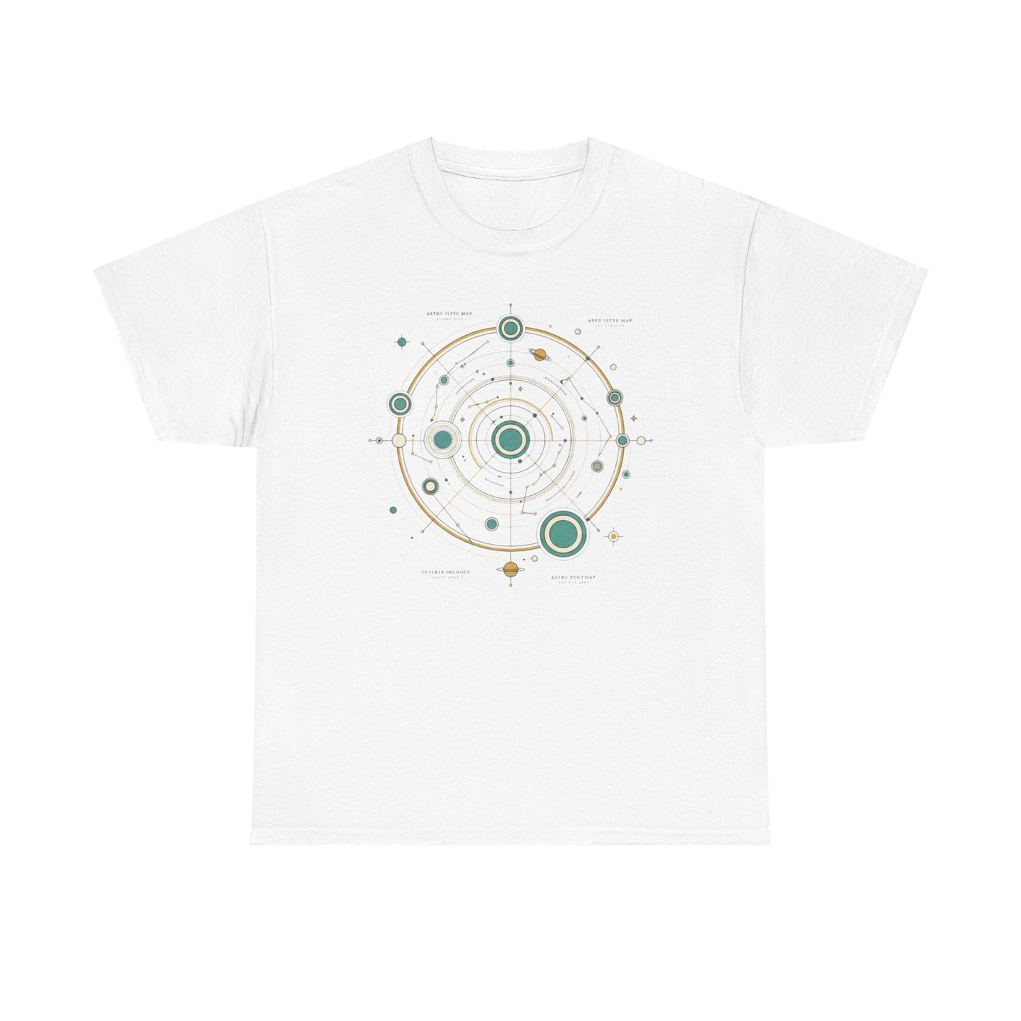 Solar System Minimalist T‑Shirt — Celestial Orbit Graphic Tee
