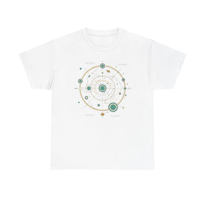Solar System Minimalist T‑Shirt — Celestial Orbit Graphic Tee