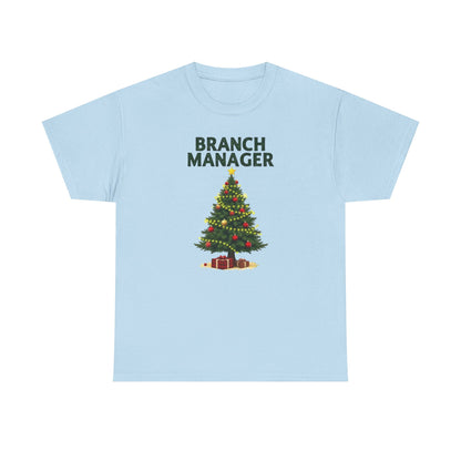 Branch Manager Christmas T‑Shirt - Funny Office Xmas Tree Tee