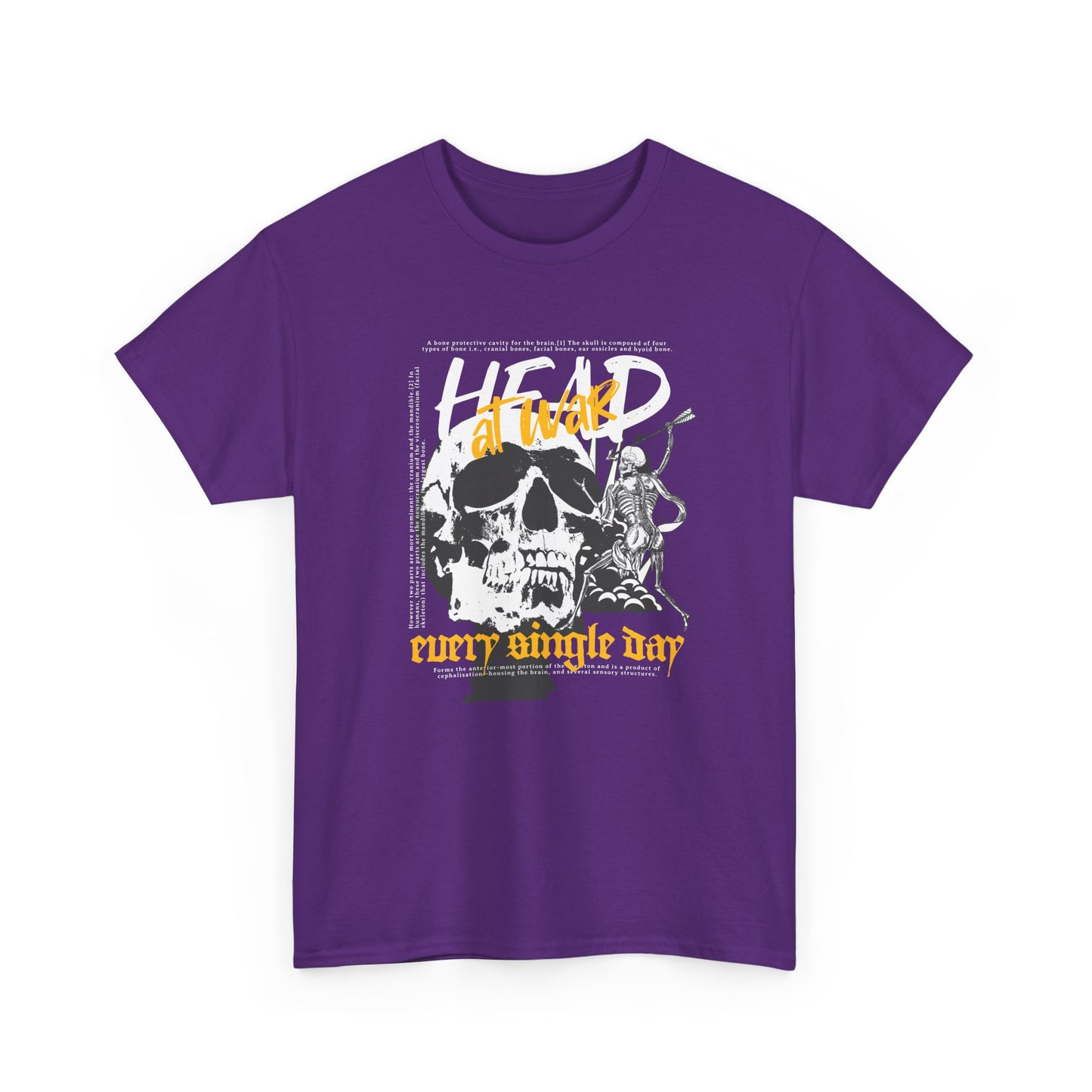 Head At War, skeleton Unisex Heavy Cotton Tee
