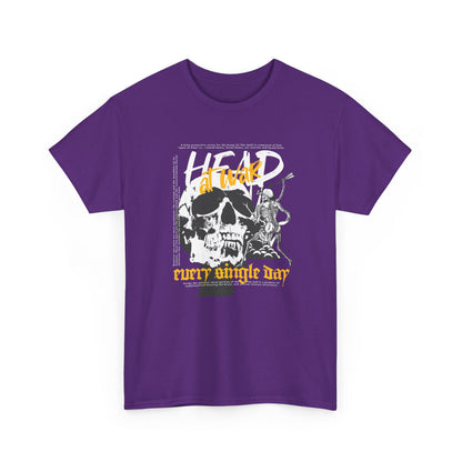 Head At War, skeleton Unisex Heavy Cotton Tee