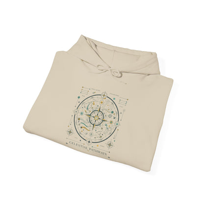 Celestial Pathfinder Hoodie — Vintage Star Map Graphic Sweatshirt