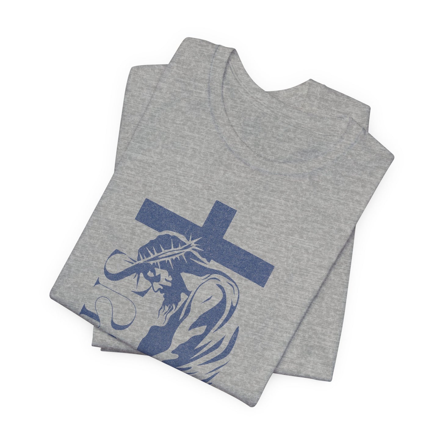 Christian Jesus Tee — Crown of Thorns Cross Graphic T-Shirt