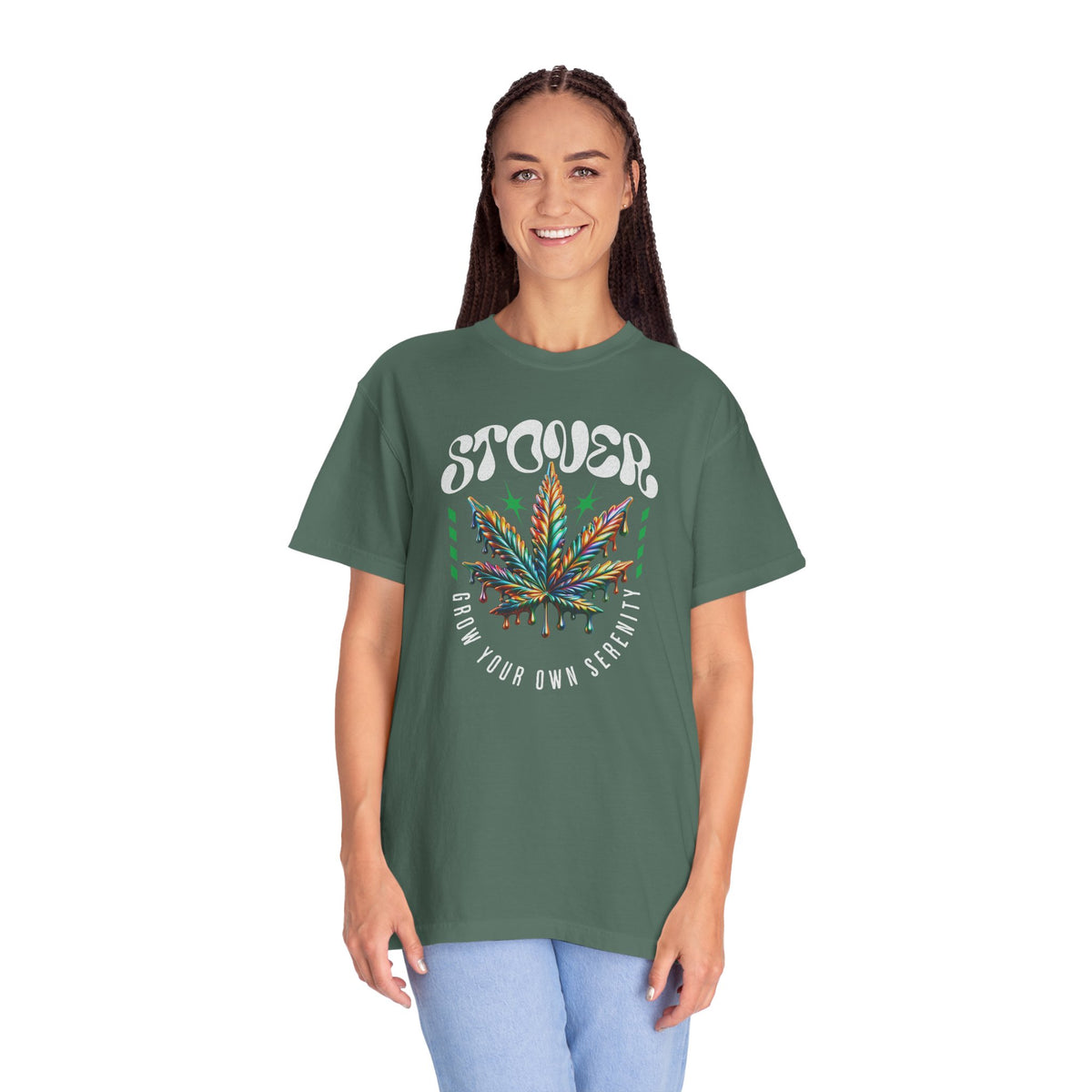 Stoner Leaf T-Shirt — Grow Your Own Serenity Graphic Tee