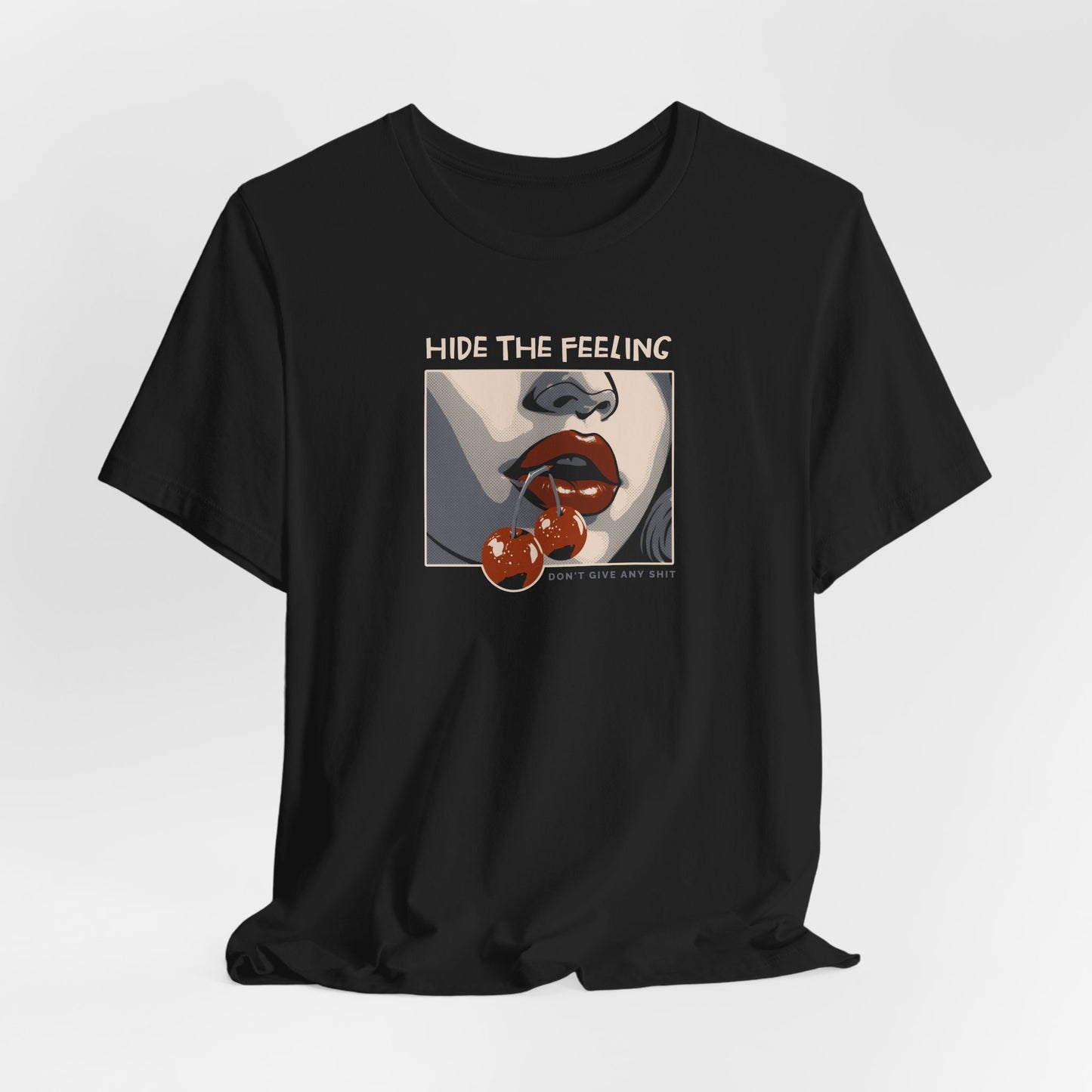 Hide the feelings, Cherry Lips, Unisex Jersey Short Sleeve Tee