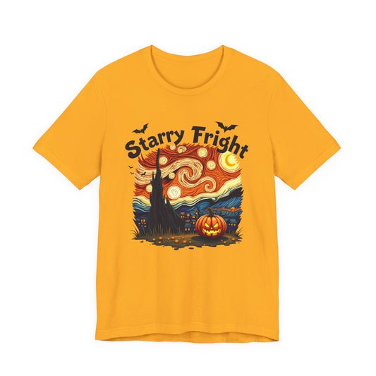 Starry Fright Halloween Tee, Unisex Ghost Graphic Shirt, Spooky Fall Fashion, Halloween Costume Tee, Pumpkin Art T-Shirt, Gift for [...]