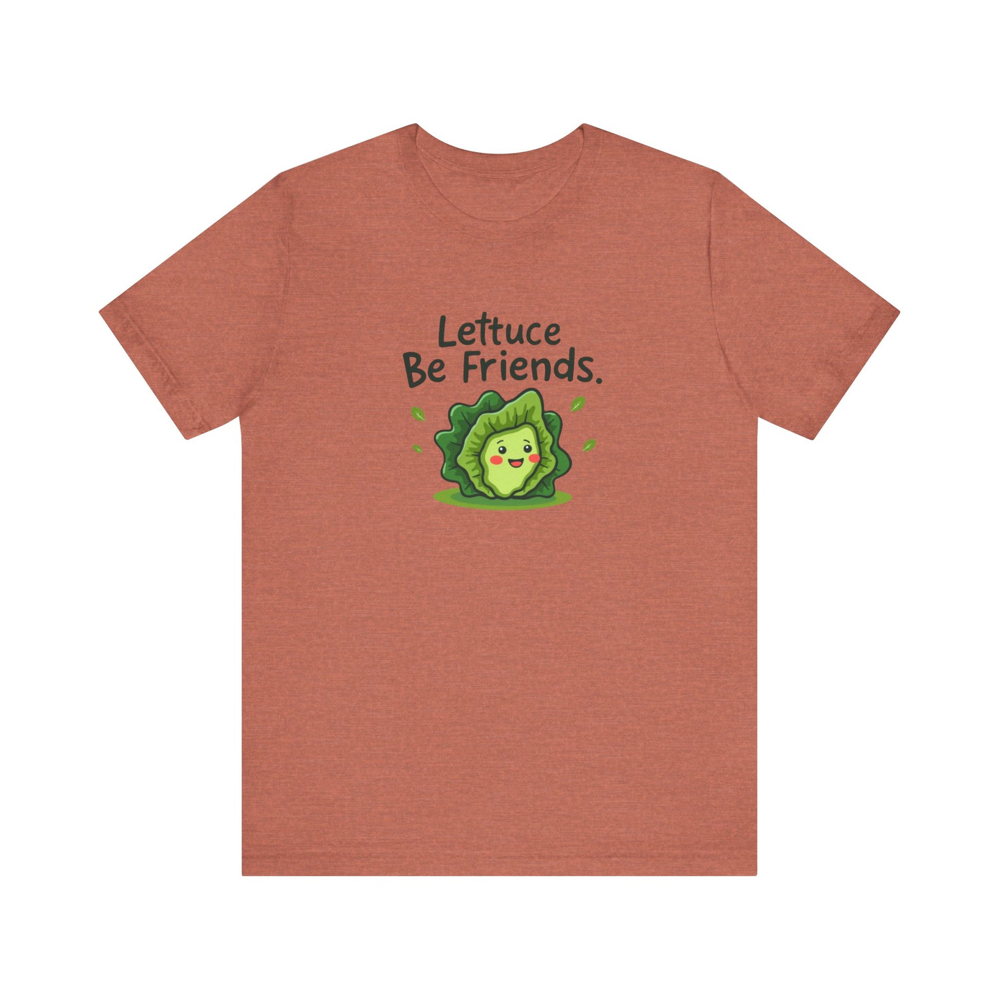 Lettuce Be Friends, Unisex Tee, Casual Wear, Gift for Vegetarians, Summer T-Shirt, Eco-Friendly Apparel - Psychonaut Swag