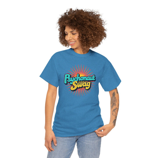 Psychonaut Swag, Atom light Tee, Psychedelic Graphic Tee, Unisex Heavy Cotton Tee, Casual Wear, Music Festival Shirt, Gift for Stoners, Vintage Style T-Shirt - Psychonaut Swag