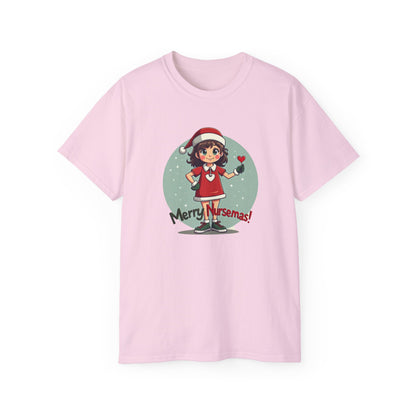 Nurse Christmas Tee — "Merry Nursemas!" Holiday Nurse T-Shirt