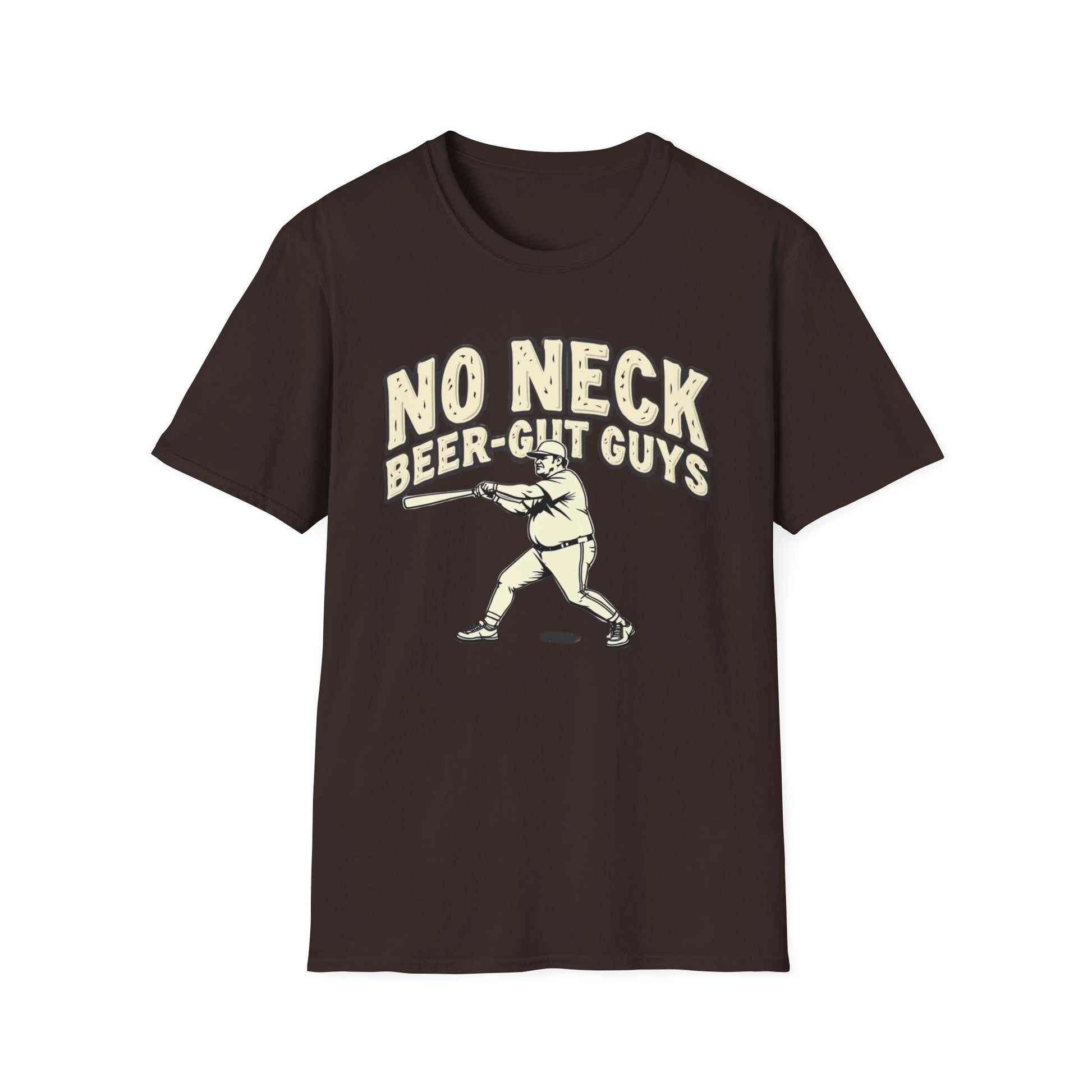 No Neck Beer Gut Guys T-Shirt | Unisex Softstyle Tee, Humor Apparel, Funny Gift for Beer Lovers, Casual Wear, Funny Saying Shirt - Psychonaut Swag