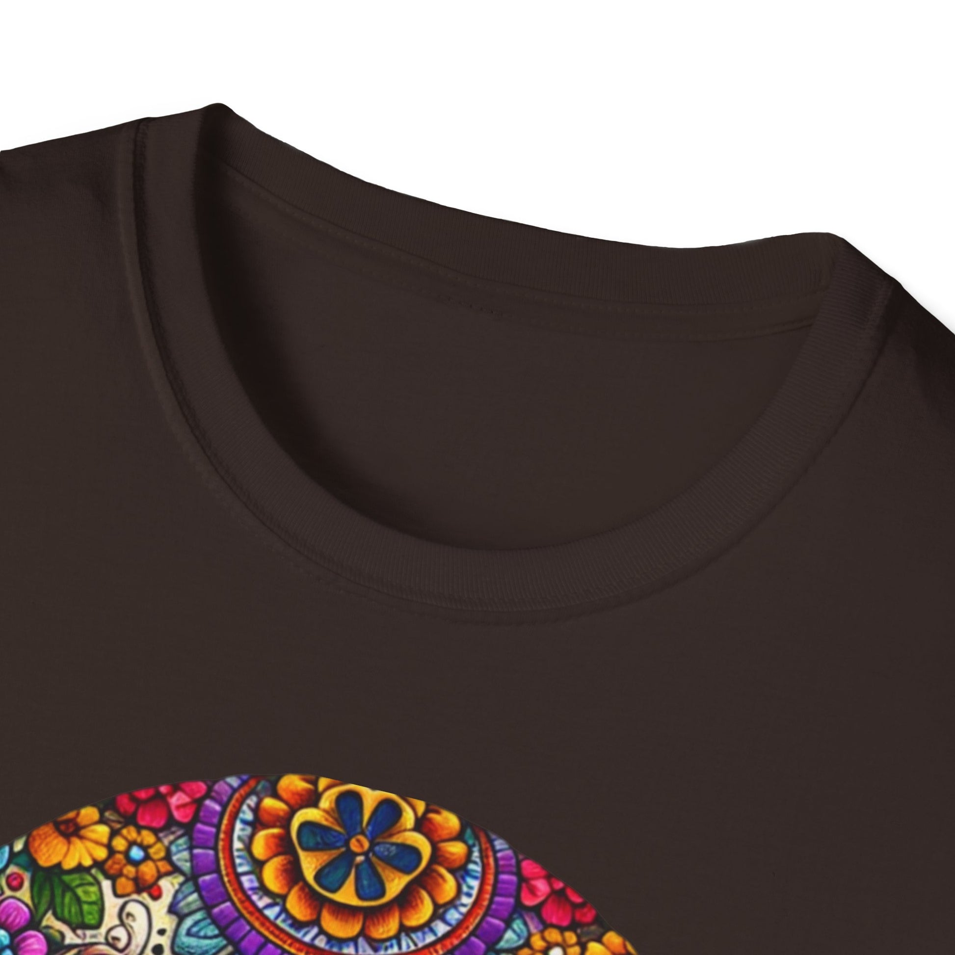 Floral Skull, Unisex Softstyle T-Shirt - Psychonaut Swag