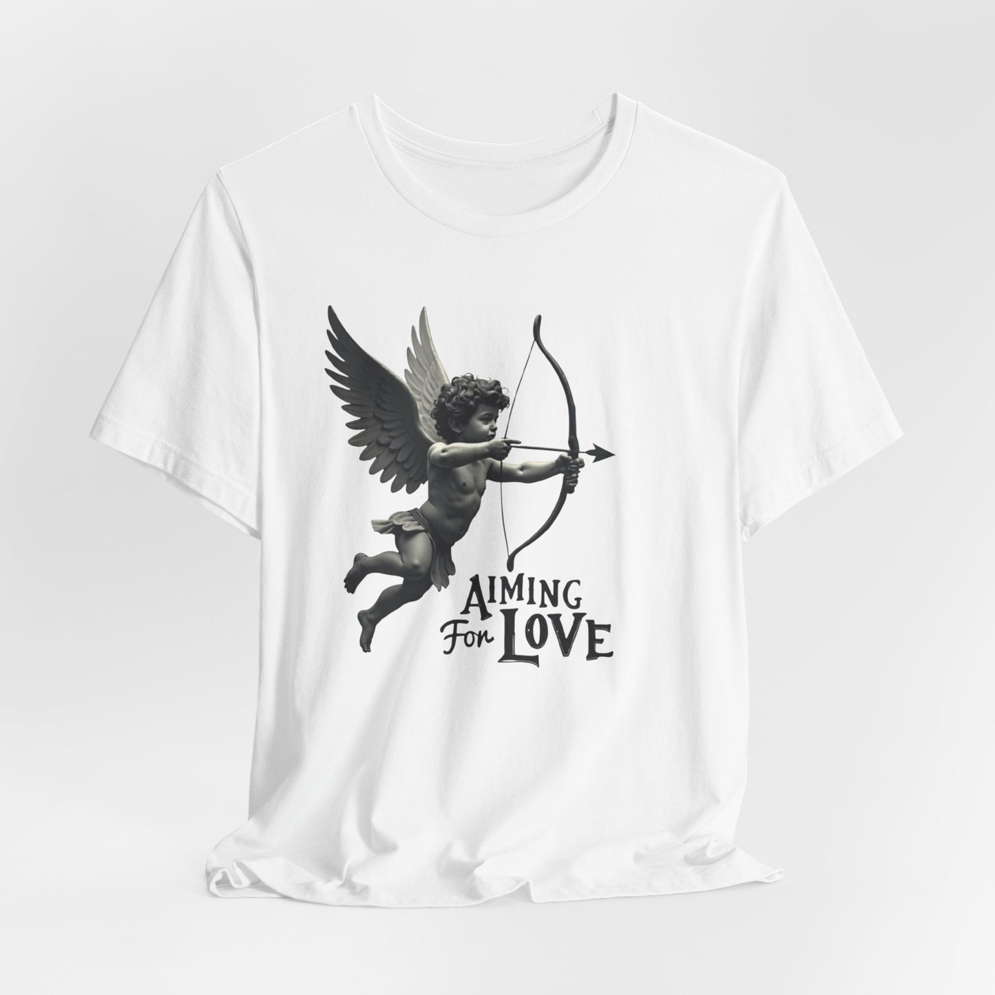 Cupid Graphic Tee — "Aiming for Love" Vintage Valentine T‑Shirt
