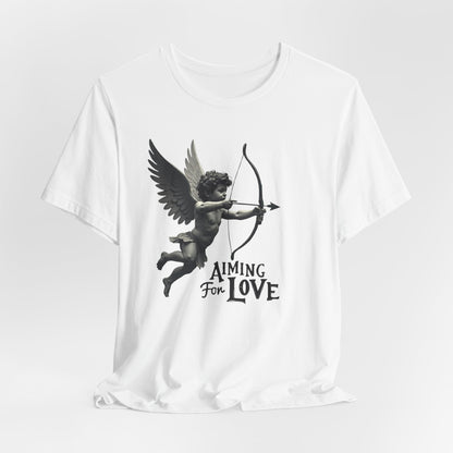 Cupid Graphic Tee — "Aiming for Love" Vintage Valentine T‑Shirt