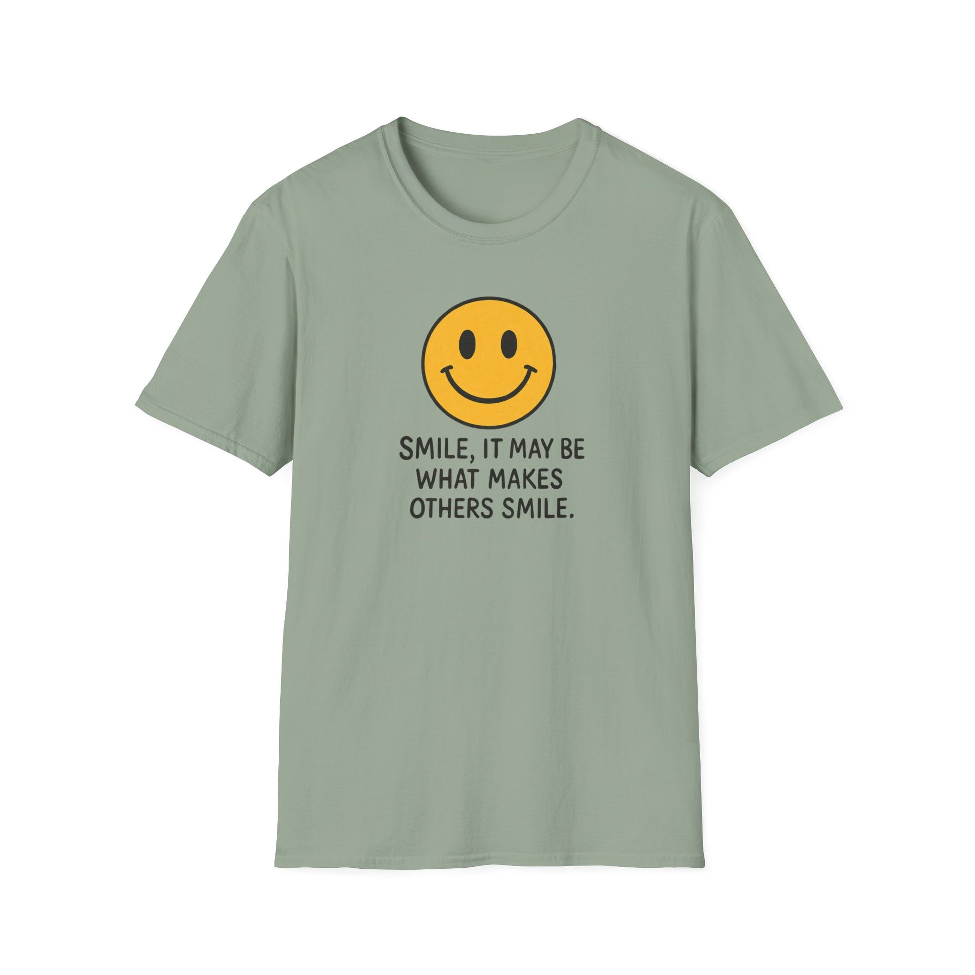 Smile Encouragement T-Shirt, Positive Vibes Tee, Unisex Graphic Shirt, Gift for Friends, Casual Wear, Everyday Comfort - Psychonaut Swag