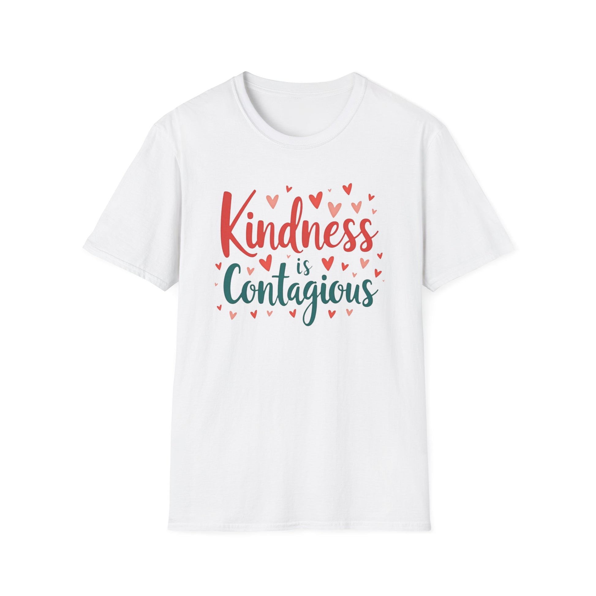 Kindness is Contagious T-Shirt | Unisex Softstyle Tee, Inspirational Apparel, Gift for Friends, Positive Vibes, Everyday Wear - Psychonaut Swag