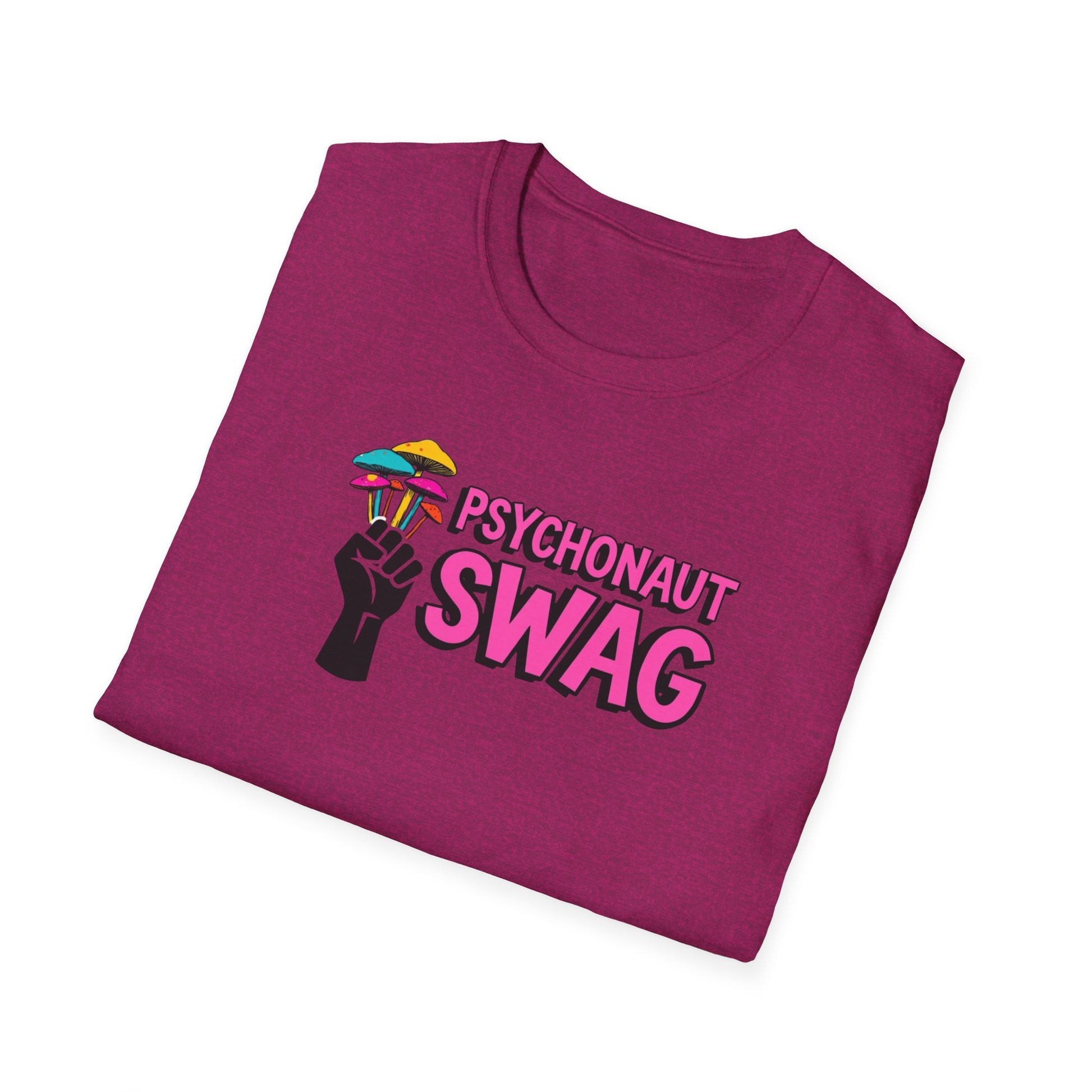 Fistful of Shrooms, Pyschonaut Swag Staple, Psychedelic Graphic T-Shirt, Humor Apparel for Psychedelic Lovers, Perfect for Festivals, Casual Wear, Gift for Friends - Psychonaut Swag