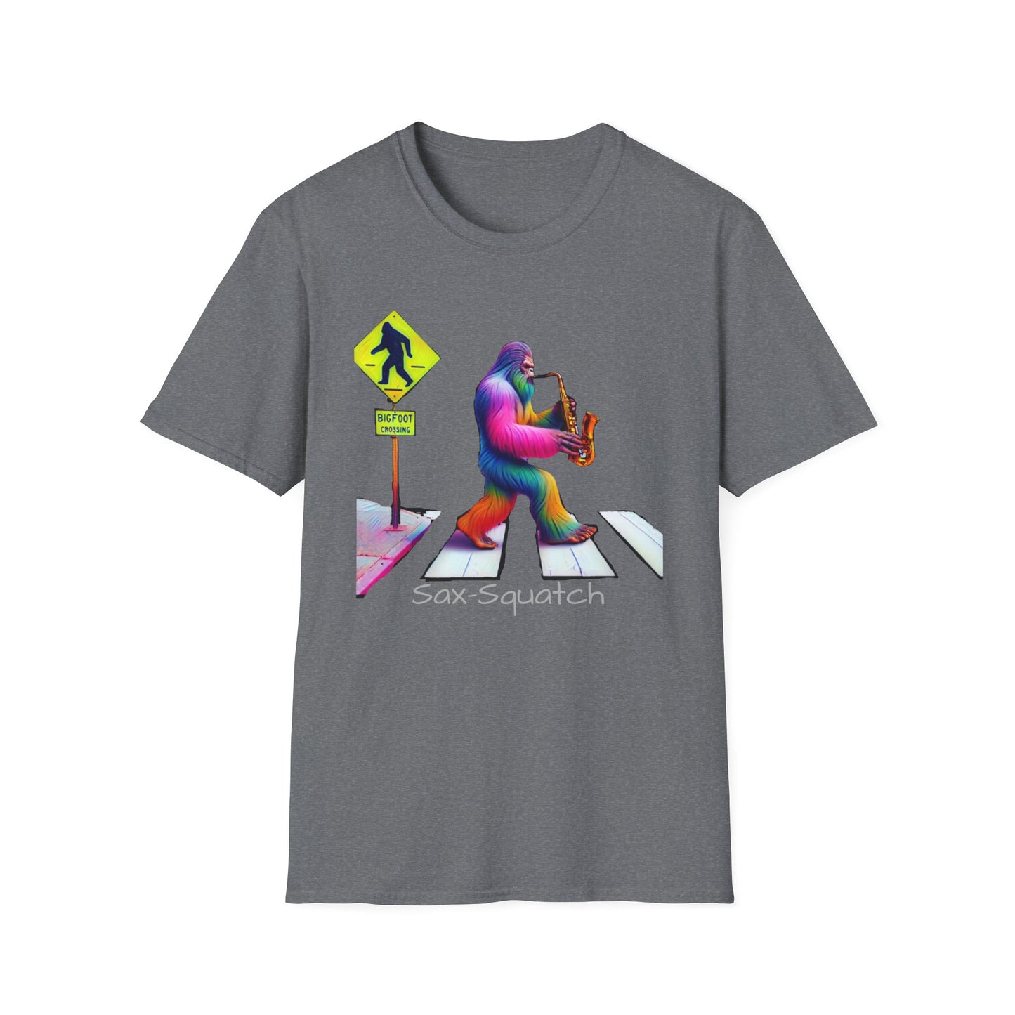 Sax-Squatch, Unisex Softstyle T-Shirt