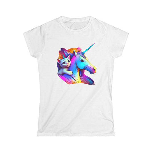 Catacorn and Unicorn, Women's Softstyle Tee - Psychonaut Swag